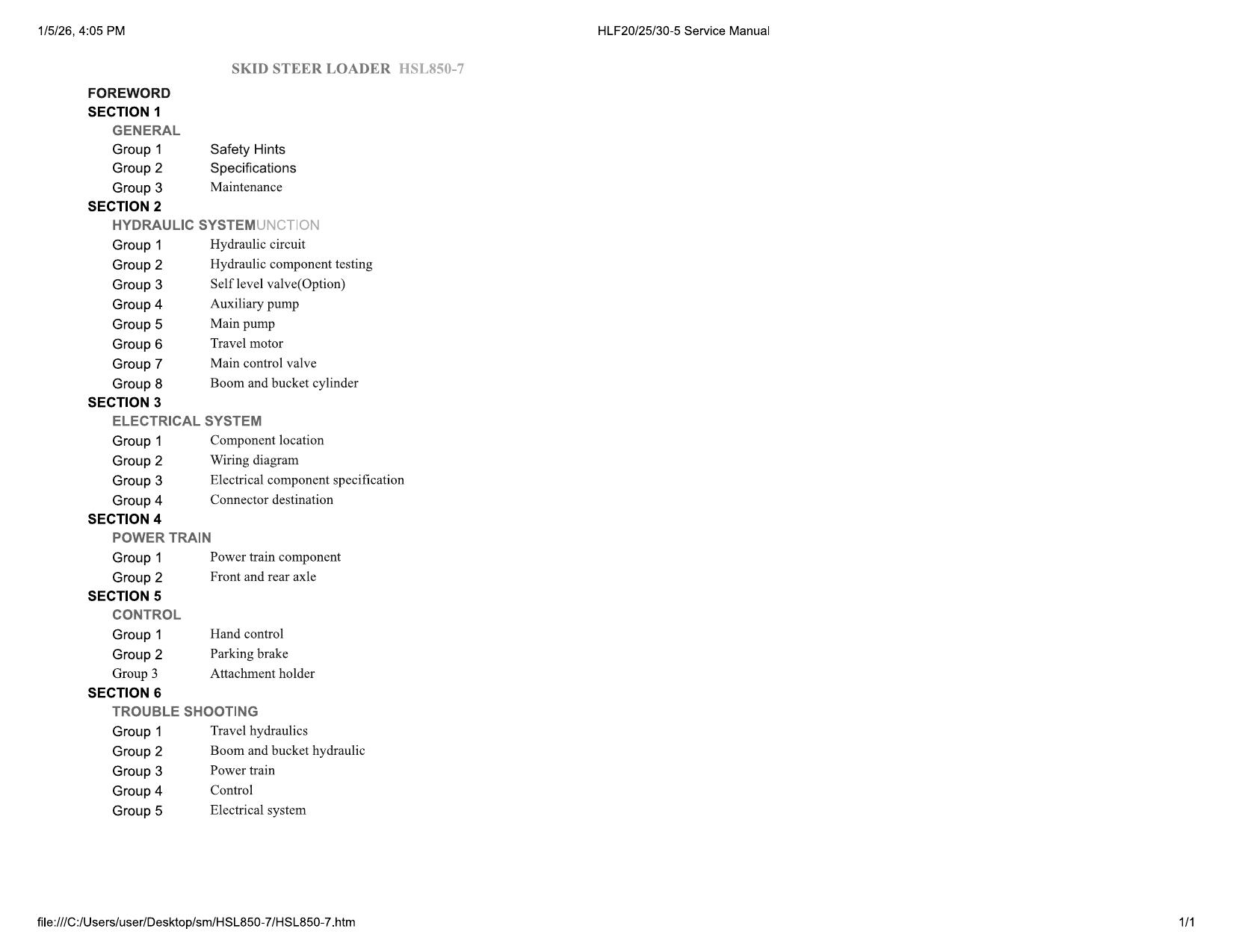 HSL850-7 Service Manual